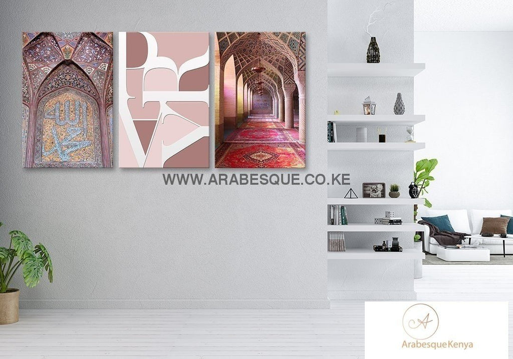Pray Series Set Nasir Al Mulk Mosque Canvas Set - Arabesque