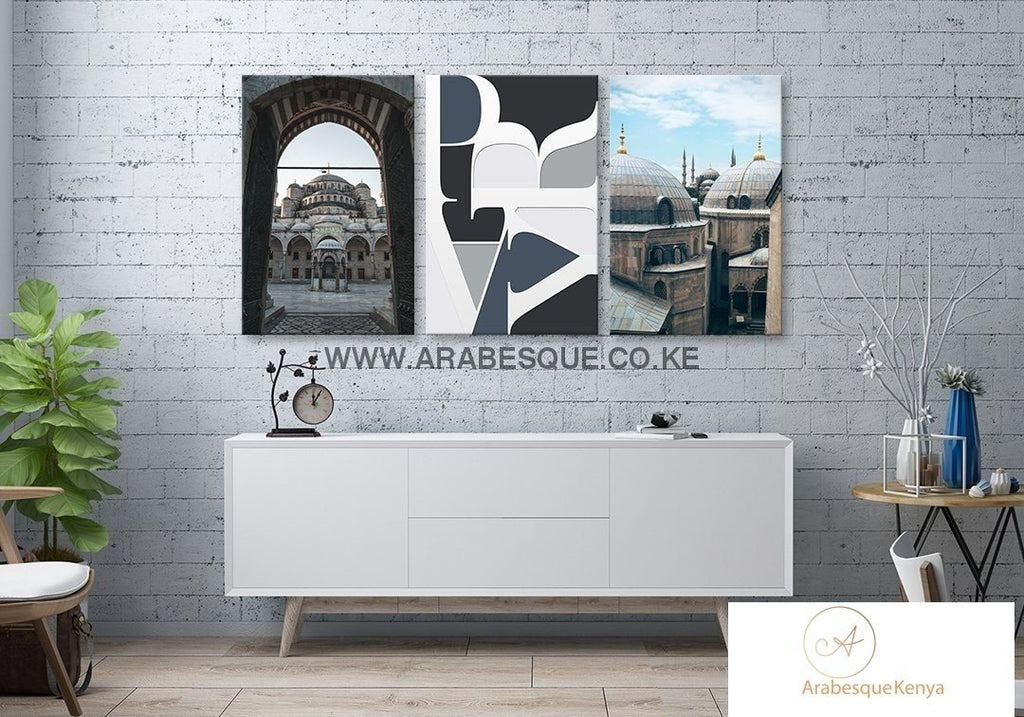 Pray Series Set Hagia Sophia Mosque Museum Canvas Set - Arabesque