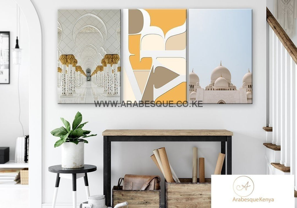 Pray Series Set Sheikh Zayed Mosque Canvas Set - Arabesque
