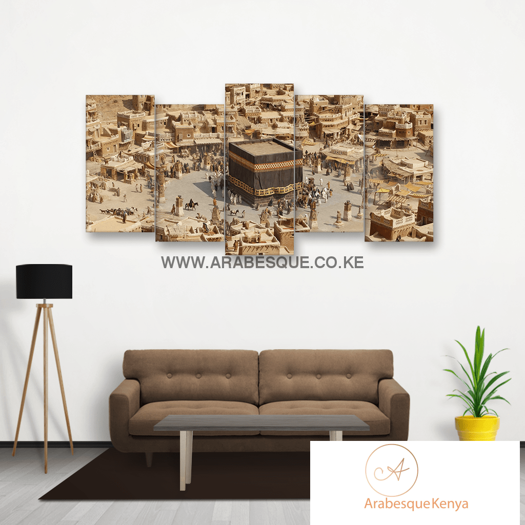 Stylized Oil Painting Print Of Old Mecca - Arabesque